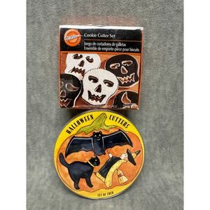 Halloween Cookie Cutter Bundle‎ Wilton Williams Sonoma Skulls Bat Cat Witch 9pc